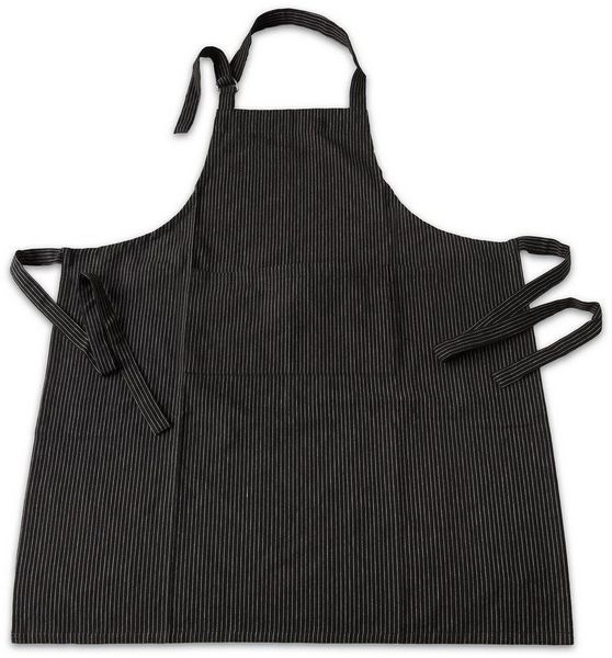 Grillschürze Set 2-teilig mit Ofenhandschuh - schwarz/weiß – Küchenschürze aus Baumwolle, verstellbar,mit Tasche – Schürze für Grillen, Backen, Küche