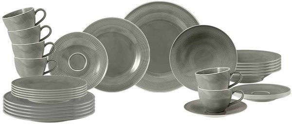 Seltmann Weiden Beat Color Glaze Kombiservice 30-teilig - Perlgrau