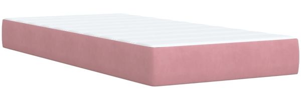 vidaXL Boxspringbett mit Matratze Rosa 80x200 cm Samt 3286167 Bild 8