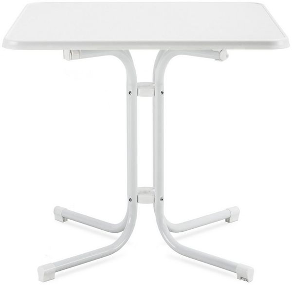 Beautissu Bistrotisch Bistrotisch Bistroni WP 80x80xH70cm Weiß, Campingtisch Partytisch Esstisch Gastro Bistroni