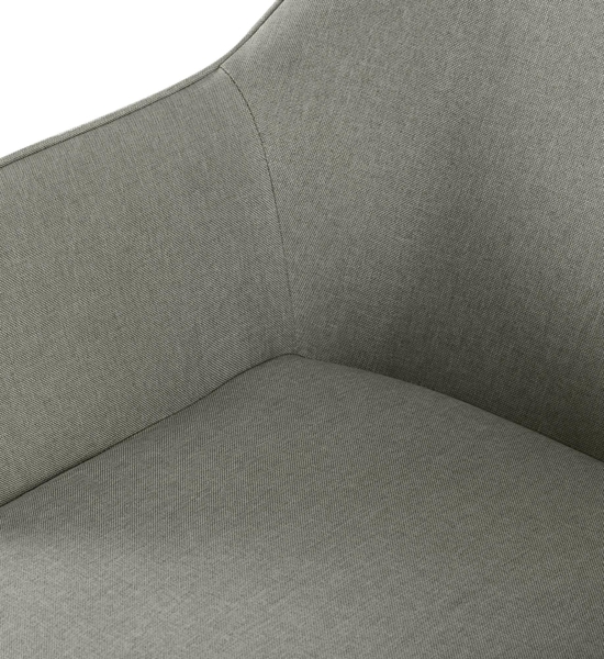 CLP 2er Set Esszimmerstuhl Luena mit Rückenlehne gepolstert bis 150 kg belastbar,hellgrau Stoff Bild 5