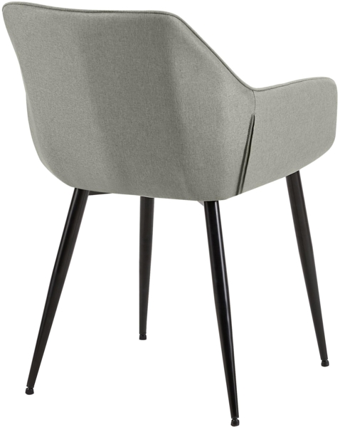 CLP 2er Set Esszimmerstuhl Luena mit Rückenlehne gepolstert bis 150 kg belastbar,hellgrau Stoff Bild 6