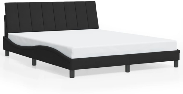 vidaXL Bettgestell ohne Matratze "Hanko" Schwarz 160x200 cm Samt 3207857