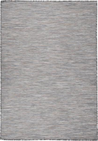 vidaXL Outdoor-Teppich Flachgewebe 160x230 cm Braun und Blau 340818