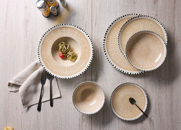 Suppenteller 21cm 6er Set Natura creme