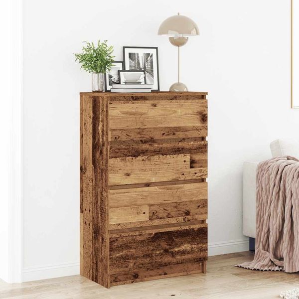 vidaXL Sideboard Altholz-Optik 60x35x98,5 cm Holzwerkstoff 861128