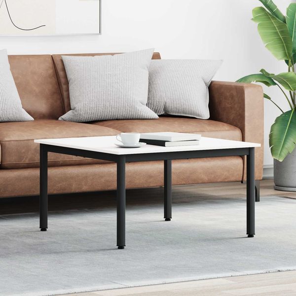 vidaXL Couchtisch Weiß 80 x 80 x 45 cm Massives Kiefernholz 892768