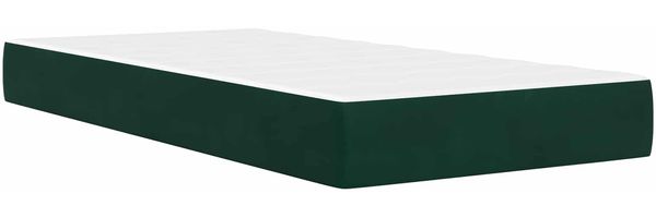 vidaXL Bettgestell mit Matratze Dunkelgrün 90 x 200 cm Samt 3415026 Bild 5