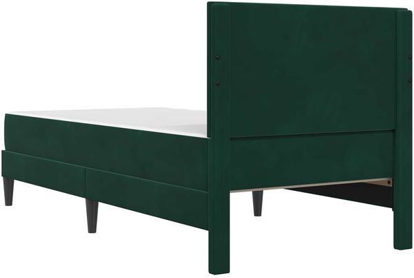 vidaXL Bettgestell mit Matratze Dunkelgrün 90 x 200 cm Samt 3415026 Bild 8