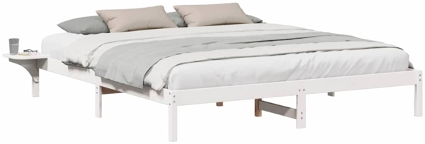 vidaXL Bettrahmen Weiß 180 x 200 cm Massives Kiefernholz 873179 Bild 2