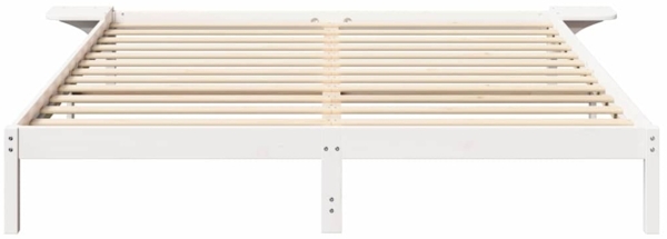 vidaXL Bettrahmen Weiß 180 x 200 cm Massives Kiefernholz 873179 Bild 4