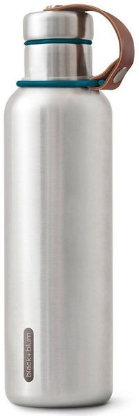 black+blum Isolierflasche Insulated Bottle, Edelstahl, Tragschlaufe aus Kunstleder, 500 ml