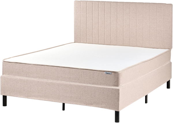 Boxspringbett Stoff COUNTESS 140 x 200 cm Beige