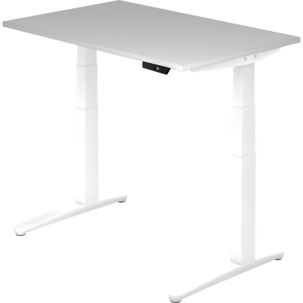 'XBHM12' Sitz-Steh-Schreibtisch elektrisch 120x80 cm Grau/Weiß