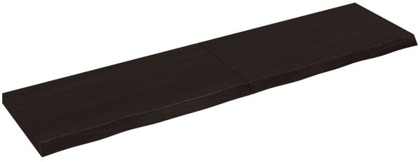 vidaXL Tischplatte Dunkelbraun 200x50x(2-6)cm Massivholz Eiche 3156461