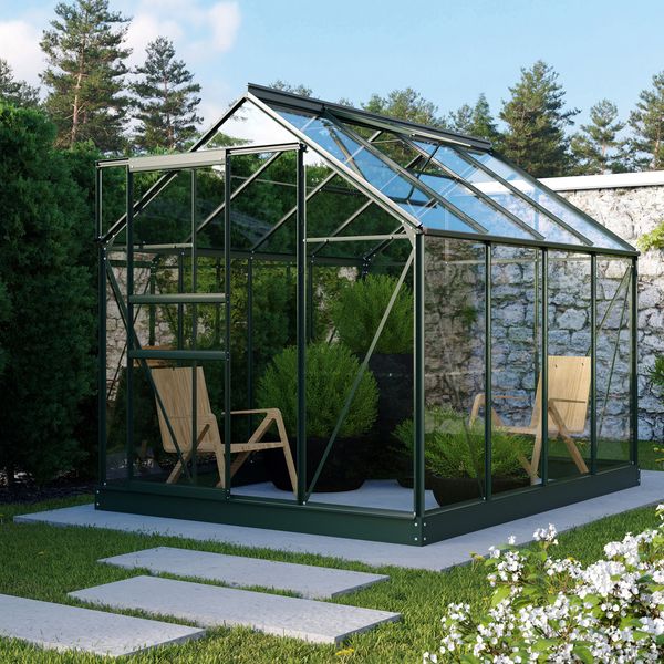 Vitavia Gewächshaus "Planet 5000" inkl. Fundament, smaragd, 5,0 m²,3 mm ESG