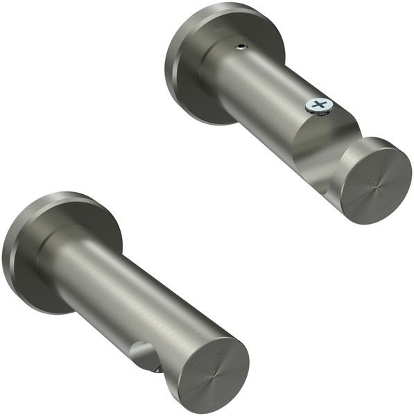 Gardinenstangen-Set Platon Luino 140 cm, 1-läufig (ohne Ringe), 20 mm Ø Edelstahl-Optik Bild 5