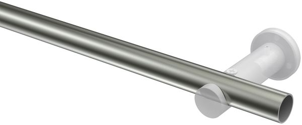 Gardinenstangen-Set Platon Luino 140 cm, 1-läufig (ohne Ringe), 20 mm Ø Edelstahl-Optik Bild 3