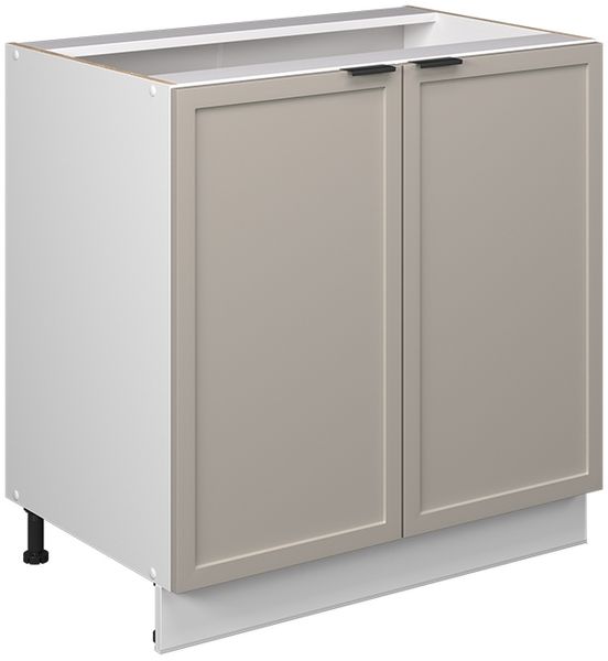 Spülenunterschrank Fame-Line GrauBeige 80 cm mit Regal, ohne Arbeitsplatte Vicco