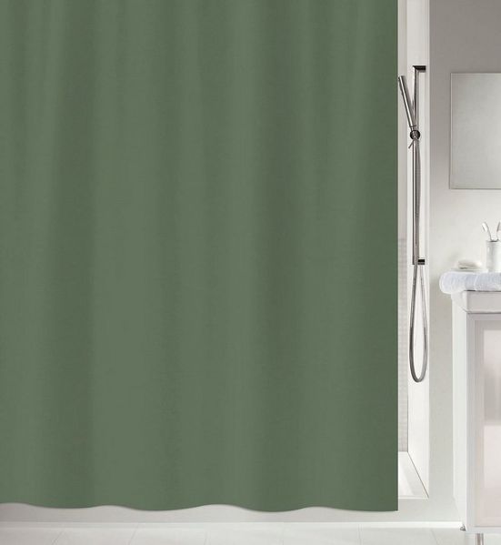 spirella Duschvorhang PRIMO Breite 180 cm, Anti-Schimmel Textil-Duschvorhang, Polyester, 180x180 cm, waschbar