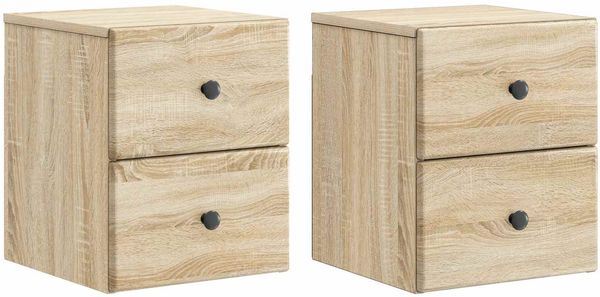 vidaXL Wandmontierter Nachttisch 2 pcs Sonoma-Eiche 34,5 x 33 x 40 cm 899150