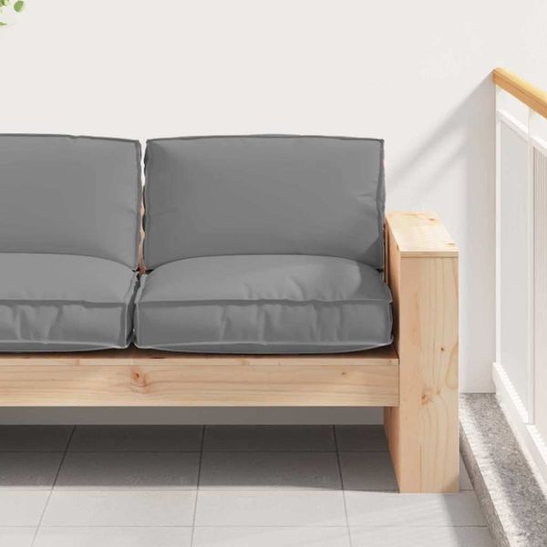 vidaXL Kissen Grau 80 x 80 x 12 cm Oxford-Stoff 42001509