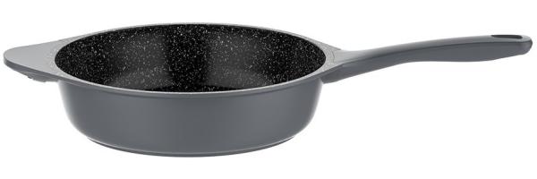 Schäfer Bratpfanne Ø28cm 3,9L Aluminium Phenolharz Pfanne Induktion Antihaft Beschichtung silber