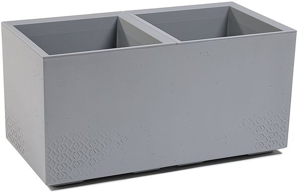 ONDIS24 Pflanzkübel Caro Beton Optik Blumenkübel mit Rollen aus Kunststoff 100% Recycled, frostsicher und UV-beständig