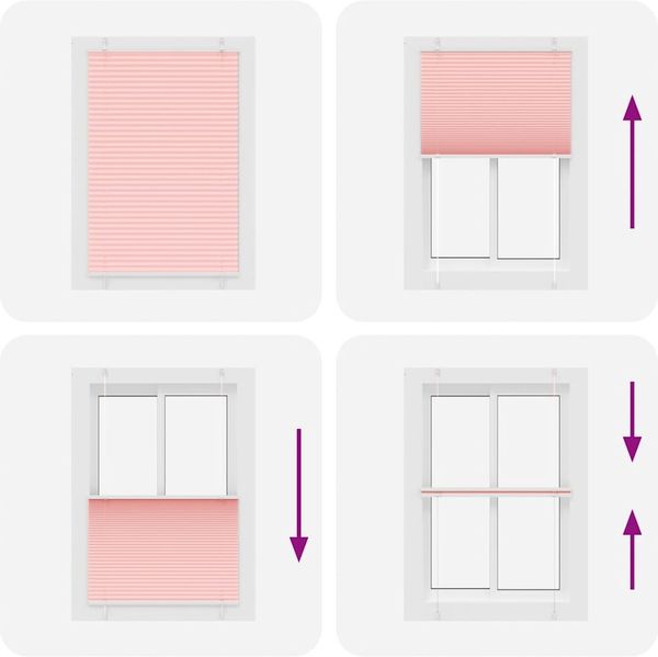 vidaXL Plissee Rosa 95x150 cm Stoffbreite 94,4 cm Polyester 4015448 Bild 7