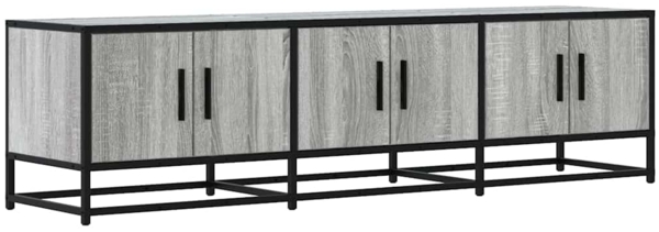 vidaXL TV-Schrank Grau Sonoma 150x35x41 cm Holzwerkstoff und Metall 848862