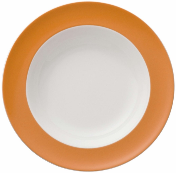 Thomas Sunny Day Suppenteller, Pastateller, Teller, Porzellan, Orange, Spülmaschinenfest, 23 cm, 10323