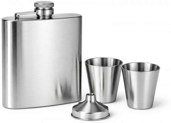 Flachmann Set Edelstahl – Perfekt für unterwegs & Outdoor 180ml