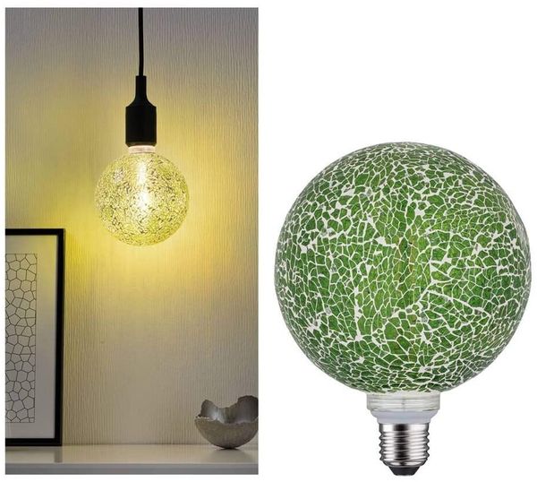 Paulmann 287. 47 LED G125 E27 Miracle Mosaic Grün 2. 700K dimmbar
