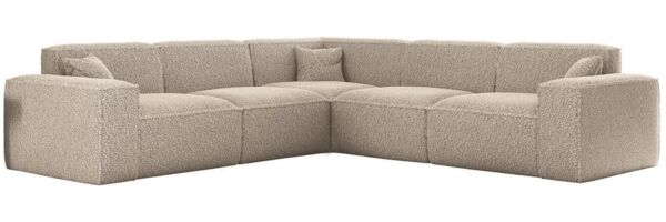 Fun Möbel Ecksofa Designersofa FUN PEREZ PREMIUM Universal in Stoff Sven, Rundumbezug, inkl. 3 x Zierkissen