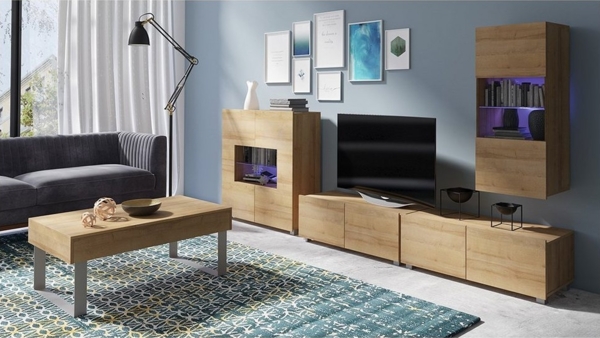 Lomadox Couchtisch CAIRNS-132, in Eiche Nb, Modern, grifflos Bild 2