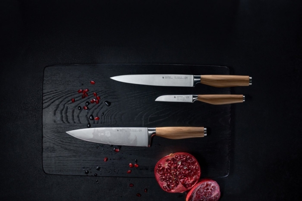 WMF Fleischmesser Grand Wood, 20 cm, Olivenholzgriff, handgeschmiedeter Spezialklingenstahl