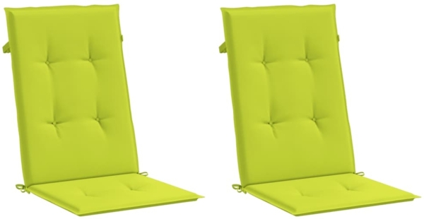 vidaXL Gartenstuhlauflagen für Hochlehner 2 Stk. Knallgrün 120x50x3 cm 314119
