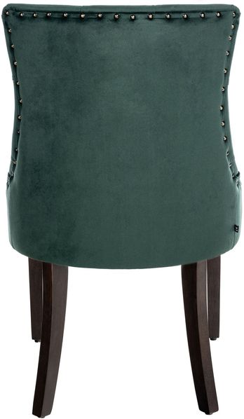 CLP 4er Set Esszimmerstuhl Aberdeen Samt Antikes Design mit Gestell aus Kautschukho,antik dunkelgrün Bild 6