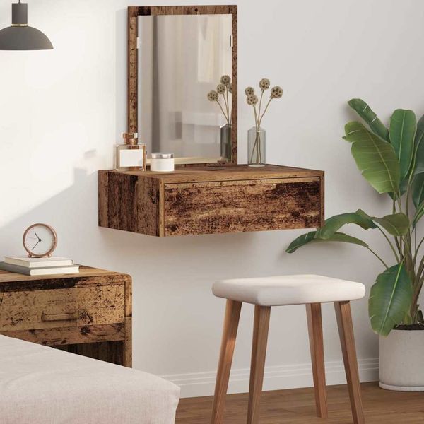 Schminktisch, Frisiertisch mit Schubladen Braun 60 x 40 x 70 cm Holzwerkstoff