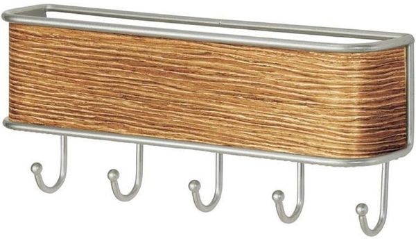 mDesign Schlüsselbrett Ablage Schlüsselboard Organizer Aufbewahrung Metall Holz