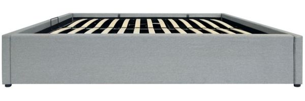 Casâme 'ALBA' Kastenbett 140x190 cm - Stoff Grau - Grau Bild 9