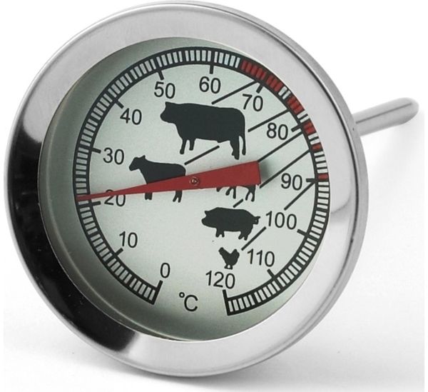 Bratenthermometer Ø5x9 cm analog Edelstahl Stk
