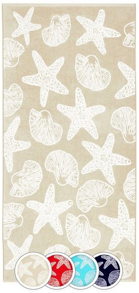 ZOLLNER Strandtuch, Frottee (1-St), 90 x 180 cm, 100% Baumwolle, mit Meerestier-Design