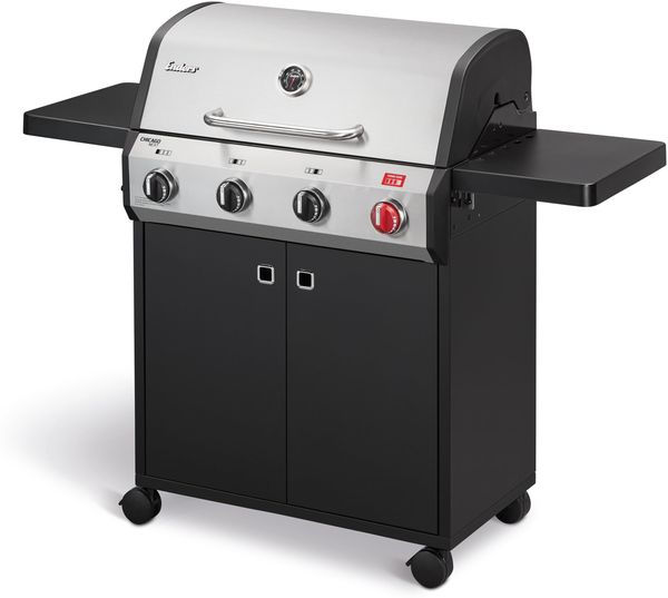 Enders® 'Chicago Next 4 R Turbo' Gasgrill, 4-Edelstahlbrenner, doppelwandige Garhaube, abklappbare Seitenablage, 13 kW, Switch Grid™, 800° Turbo Zone™, 108 x 51 x 134,5 cm