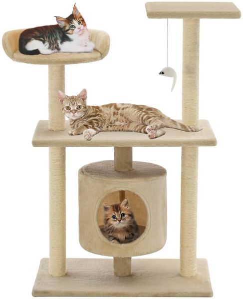 vidaXL Katzen-Kratzbaum Sisal 95 cm Beige 170514