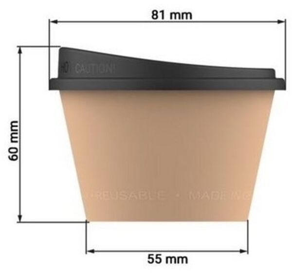 elasto Coffee-to-go-Becher 100ml Mehrwegbecher 100% recyclebarer Klein-Becher, Made in Germany, Bio-Kunststoff, BPA Frei, Umweltfreundlich, Bruchfest