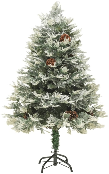 vidaXL Weihnachtsbaum mit Beleuchtung und Kiefernzapfen Grün 150 cm 344296