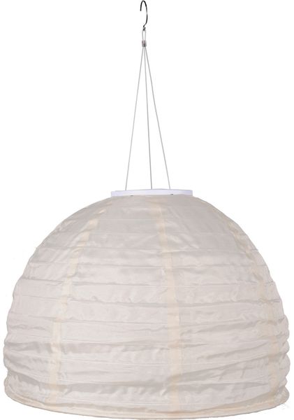 LED Solarhängeleuchte Lampion Lampenschirm in Weiß, Ø40cm Bild 11