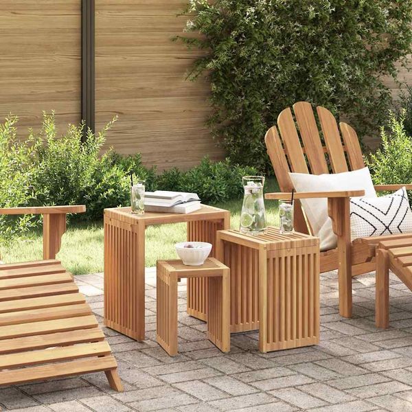 Gartentisch, Beistelltisch 3 pcs Braun 33 x 44,5 x 51 cm