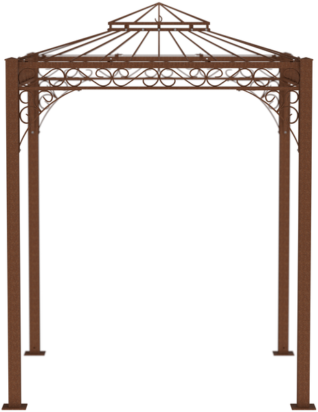 ELEO Metallpavillon quadratisch Meran 2 x 2 m unbeschichtet